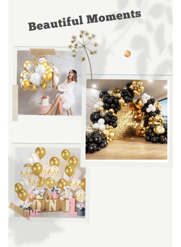 30 pcs 12-inch Metallic Sequined High-Quality Thickened Latex Balloons Set, Perfect for Kids' Birthday Parties, Ribbons Included - Image 2